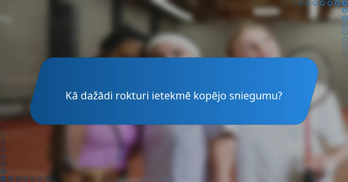 Kā dažādi rokturi ietekmē kopējo sniegumu?