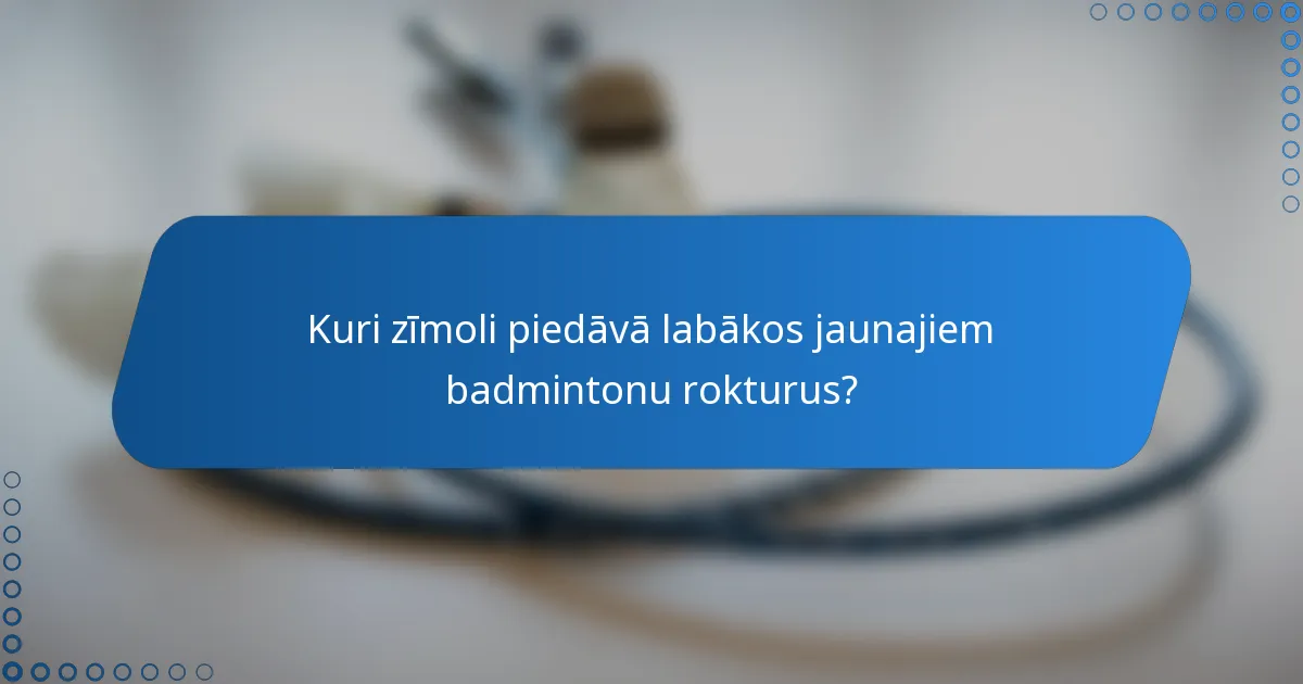 Kuri zīmoli piedāvā labākos jaunajiem badmintonu rokturus?